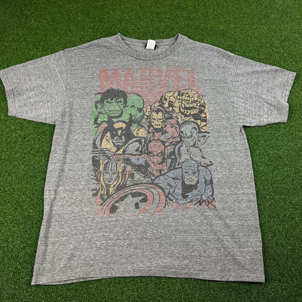 Vintage Mad Engine Gray Marvel Comics Graphic T-Shirt Sz XL